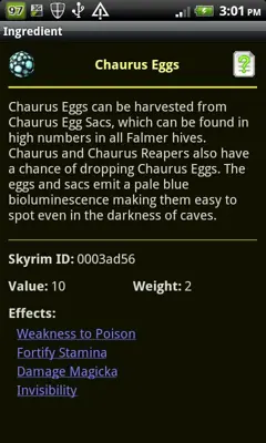 Skyrim Alchemist android App screenshot 0